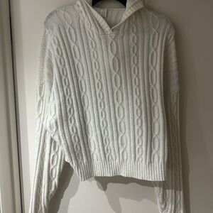 Alo white cable knit set